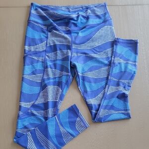 Blue Patterned Leggings